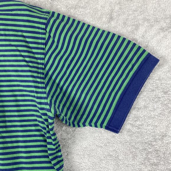 Masters Shirt Mens Large Blue Green Striped PGA Golf Polo Augusta Logo - Picture 11 of 16